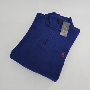 Polo Ralph Lauren RL Classic French Terry Quarter Zip Knit Pullover Sweater Pony